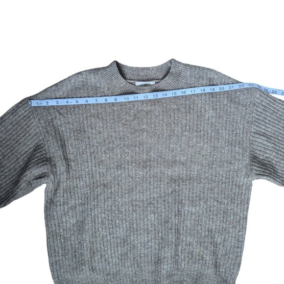 H&M Brown Oversized Knit Sweater Women Size Medium - Picture 7 of 9